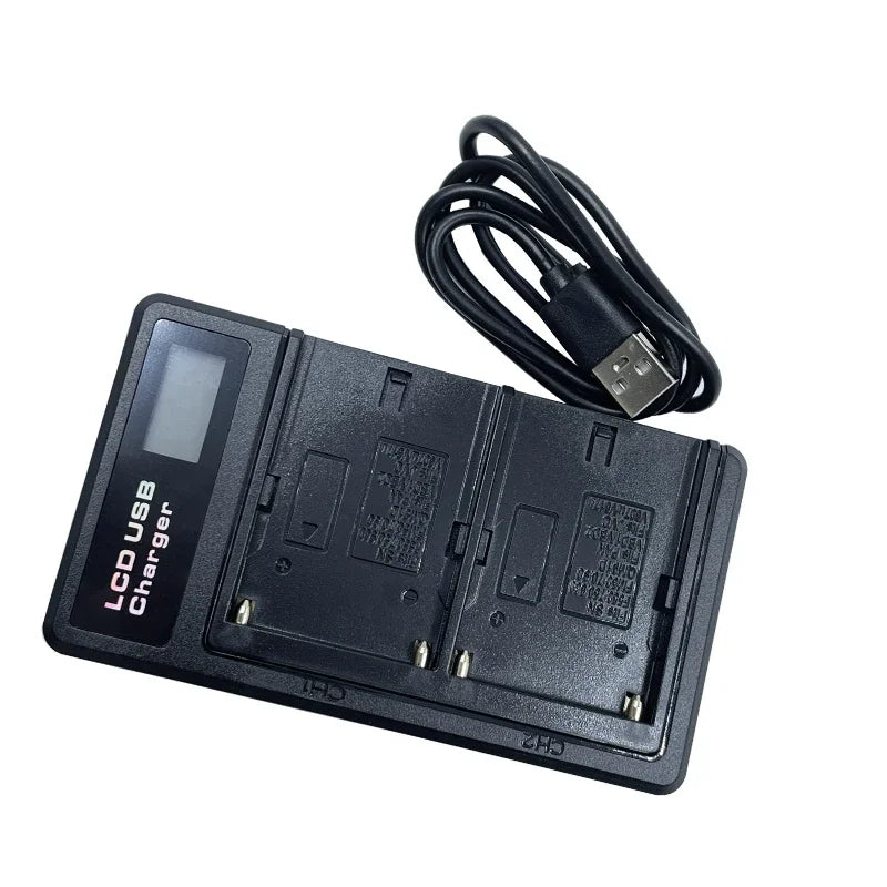 NP-F550 F530 F570 Li-Ion Battery 7.2V LCD USB Charger For Sony NP-F330 NP-F530 NP-F570 NP-F730 NP-F750 CCD-TRV81 CCD-RV100