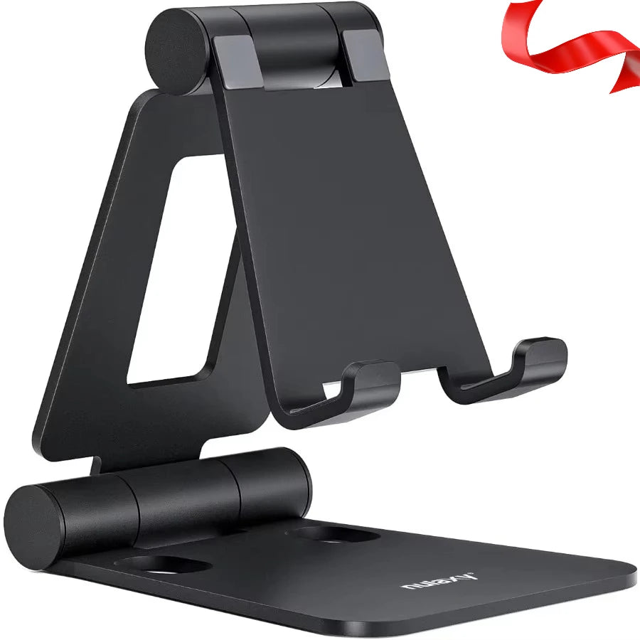 Multi-Angle Foldable Cell Phone Stand Compatible with iPhone 16/15/14 Pro Samsung iPad Switch Gaming Watching