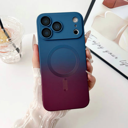 Gradient Matte TPU Magnetic For Magsafe Case For iPhone 17 Air 17 Pro Max 17 Pro 17 Shockproof Glass Lens Cover