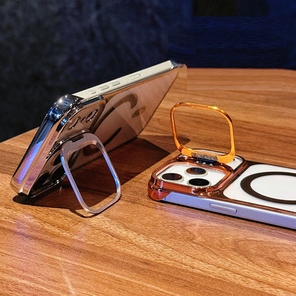 Ultra Thin Frameless Cooling Magnetic Plating Case For iPhone 17 Air 16 15 14 Pro Max 13 For Magsafe Metal Camera Holder Cover