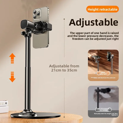 Phone Desktop Stand Live Broadcast Overhead Adjustable Lifting Telescopic Selfie Rotating Aluminum Alloy Support Frame