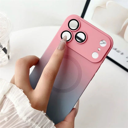 Gradient Matte TPU Magnetic For Magsafe Case For iPhone 17 Air 17 Pro Max 17 Pro 17 Shockproof Glass Lens Cover