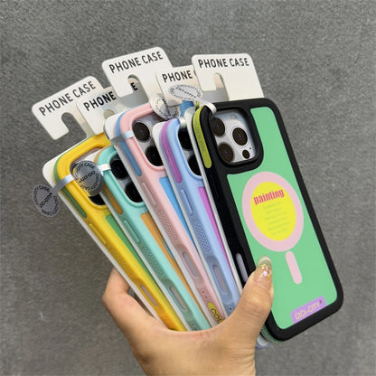 Luxury With Lanyard For Magsafe Matte Silicone Phone Case For IPhone 14 15 16 Pro Max Magnetic Wireless Charge Bumper Back Cover