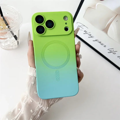 Gradient Matte TPU Magnetic For Magsafe Case For iPhone 17 Air 17 Pro Max 17 Pro 17 Shockproof Glass Lens Cover