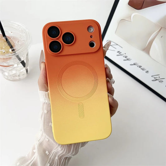 Gradient Matte TPU Magnetic For Magsafe Case For iPhone 17 Air 17 Pro Max 17 Pro 17 Shockproof Glass Lens Cover