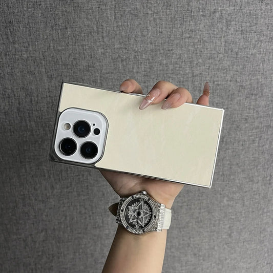 Aurora Snow Mountain Pattern Case for iPhone 16 15 14 13 Pro Max 16Pro Luxury Shiny Plating Camera Lens Glass Shockproof Cover