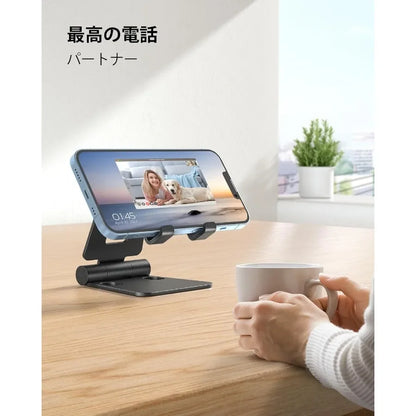 Multi-Angle Foldable Cell Phone Stand Compatible with iPhone 16/15/14 Pro Samsung iPad Switch Gaming Watching