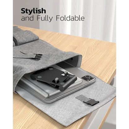 Multi-Angle Foldable Cell Phone Stand Compatible with iPhone 16/15/14 Pro Samsung iPad Switch Gaming Watching