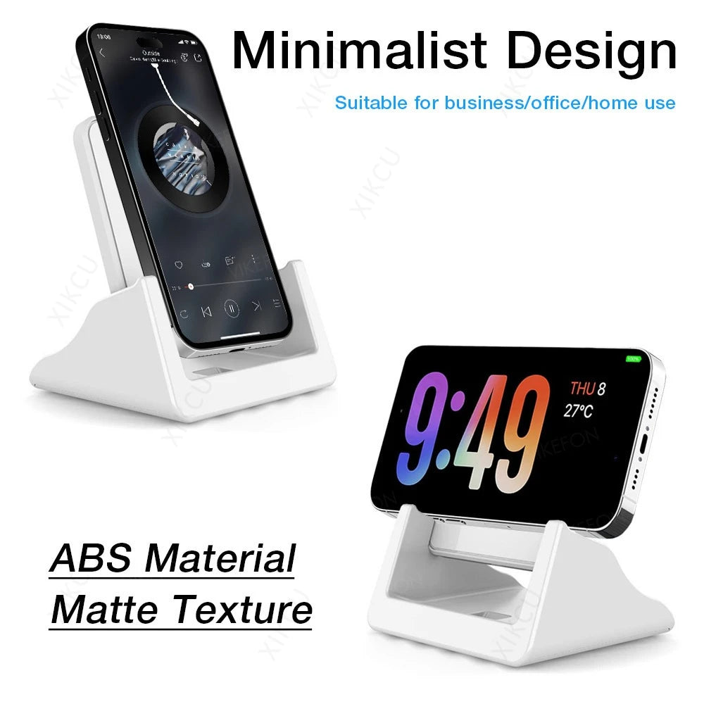 Desktop Removable Phone Holder Stand Chargers Pad For iPhone 16 15 14 13 12 Samsung Xiaomi Wireless Charger Fast Charging Dock