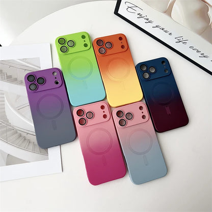 Gradient Matte TPU Magnetic For Magsafe Case For iPhone 17 Air 17 Pro Max 17 Pro 17 Shockproof Glass Lens Cover