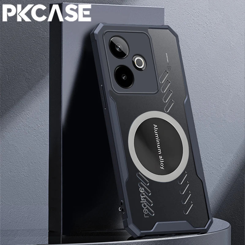 PKCASE Heat Dissipation Phone Case For OPPO Realme 12 11 Pro Plus GT 7 6 6T 5 Pro Neo 7 Turbo 6 SE 5 Magnetic Transparent Cover