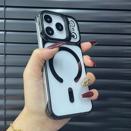 Ultra Thin Frameless Cooling Magnetic Plating Case For iPhone 17 Air 16 15 14 Pro Max 13 For Magsafe Metal Camera Holder Cover