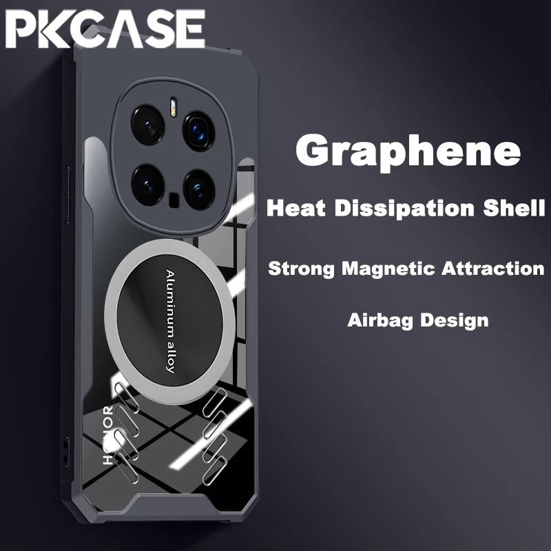 PKCASE Magnetic Heat Dissipation Phone Case For Honor 400 100 X60 X50 GT X9c Smart X9b X9a X9 5G Magic 7 Pro Lite Play 60 Cover