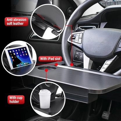 Multi-used Car Laptop Computer Desk Mount Stand Drink Food Coffee Steering Wheel Dining Table Bracket Seat Gap Filler Organizer