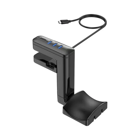 Headphone Bracket Swivel Mounted Pcheadset Display Stand Holder With USB Ports Hub Under Desk Earphones Hanger Hook