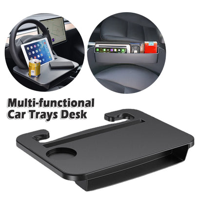 Multi-used Car Laptop Computer Desk Mount Stand Drink Food Coffee Steering Wheel Dining Table Bracket Seat Gap Filler Organizer