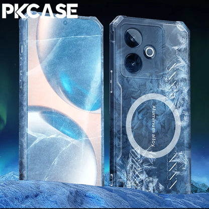 PKCASE Heat Dissipation Phone Case For OPPO Realme 12 11 Pro Plus GT 7 6 6T 5 Pro Neo 7 Turbo 6 SE 5 Magnetic Transparent Cover