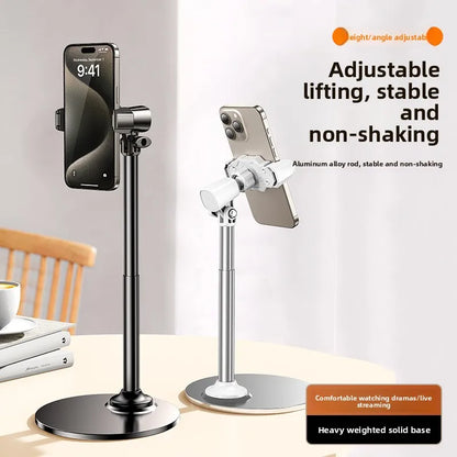 Phone Desktop Stand Live Broadcast Overhead Adjustable Lifting Telescopic Selfie Rotating Aluminum Alloy Support Frame
