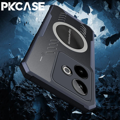 PKCASE Heat Dissipation Phone Case For OPPO Realme 12 11 Pro Plus GT 7 6 6T 5 Pro Neo 7 Turbo 6 SE 5 Magnetic Transparent Cover
