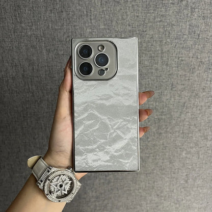 Aurora Snow Mountain Pattern Case for iPhone 16 15 14 13 Pro Max 16Pro Luxury Shiny Plating Camera Lens Glass Shockproof Cover