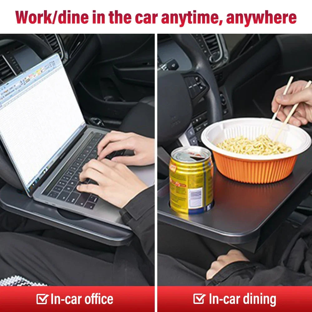 Multi-used Car Laptop Computer Desk Mount Stand Drink Food Coffee Steering Wheel Dining Table Bracket Seat Gap Filler Organizer