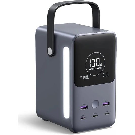 300W 48,000mAh Portable Charger Power Bank with Smart Digital Display, Lighting and SOS Mode, 153Wh 5 Ports USB C Battery