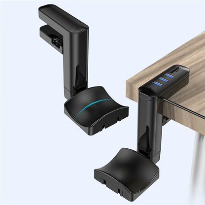 Headphone Bracket Swivel Mounted Pcheadset Display Stand Holder With USB Ports Hub Under Desk Earphones Hanger Hook