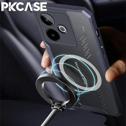 PKCASE Heat Dissipation Phone Case For OPPO Realme 12 11 Pro Plus GT 7 6 6T 5 Pro Neo 7 Turbo 6 SE 5 Magnetic Transparent Cover