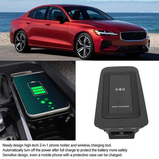 Z0C-hCar Wireless Charger for Volvo S60 V60 XC60 S90 V90 XC90 QI 2018 2019 2020 Special Mobile Phone Charging